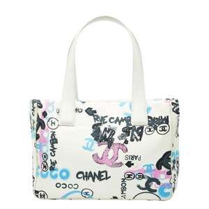 Chanel New Travel Line Hawaii Limited Edition Coco Mark Tote Bag, Ivory Nylon...